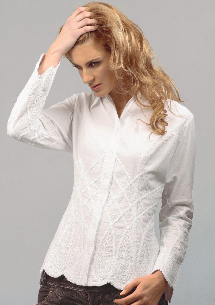 Genova Long Sleeve Cotton Blouse