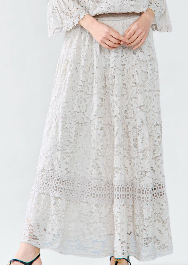N7611 Luna Lace Maxi Skirt