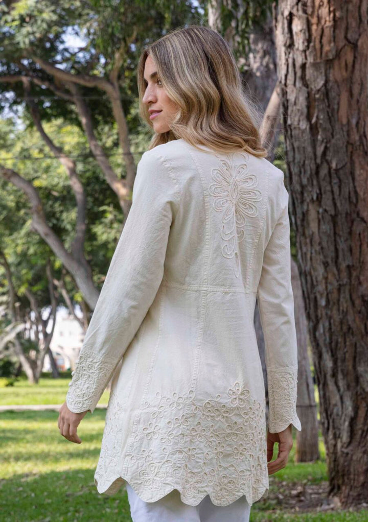 F14-459 Chris Long Sleeve Cotton Blouse