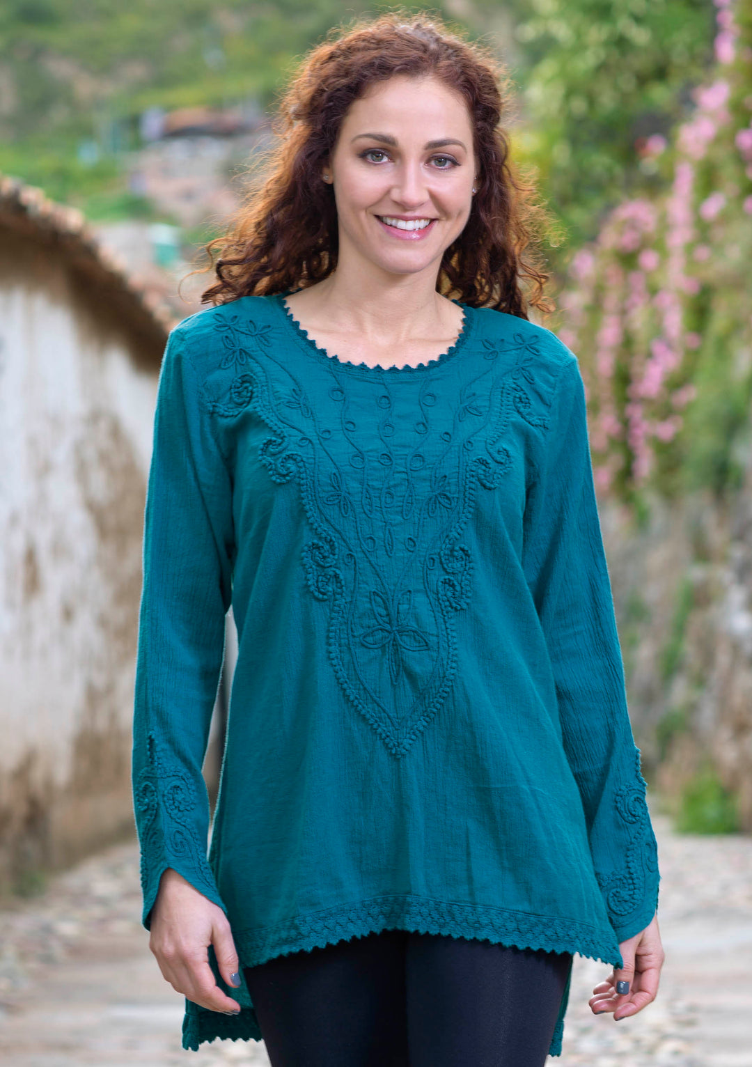 Glenda Long Sleeve Cotton Top