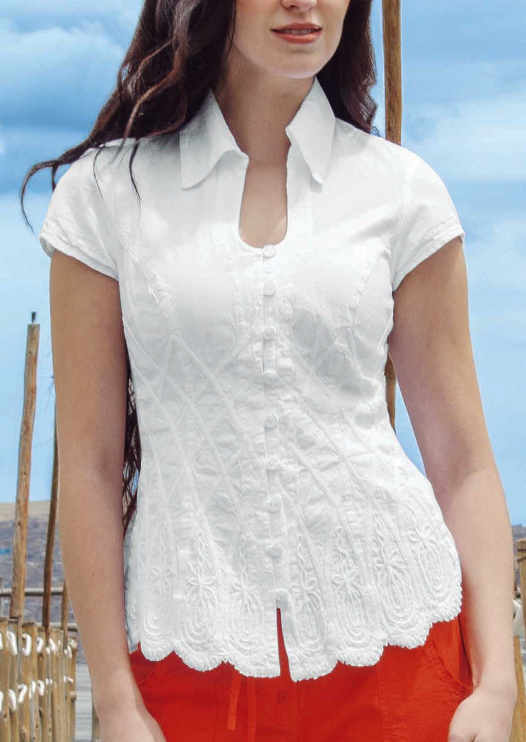 Rene Cap Sleeve Cotton Top