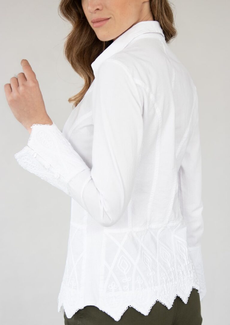 S23-558 Barbara Long Sleeve Cotton Blouse
