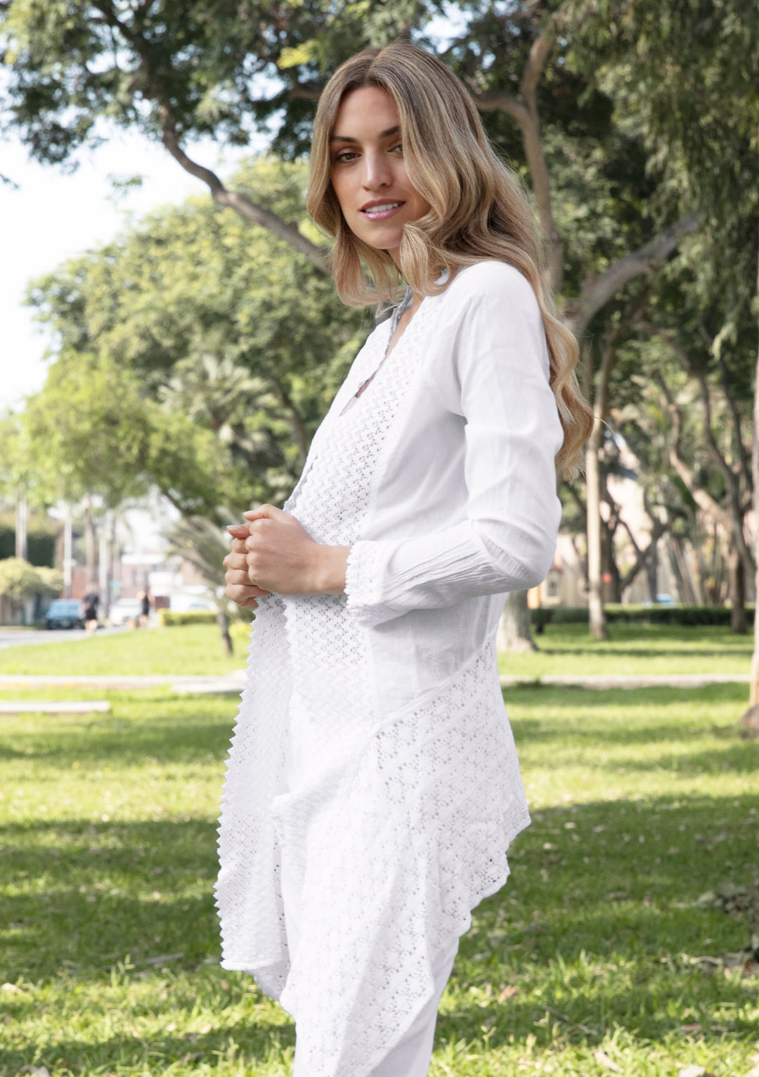 Pierina Long Sleeve Cotton Duster