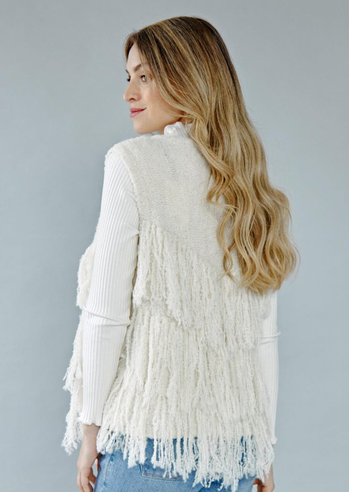 AL-011 Kusi Alpaca Fringe Cardigan