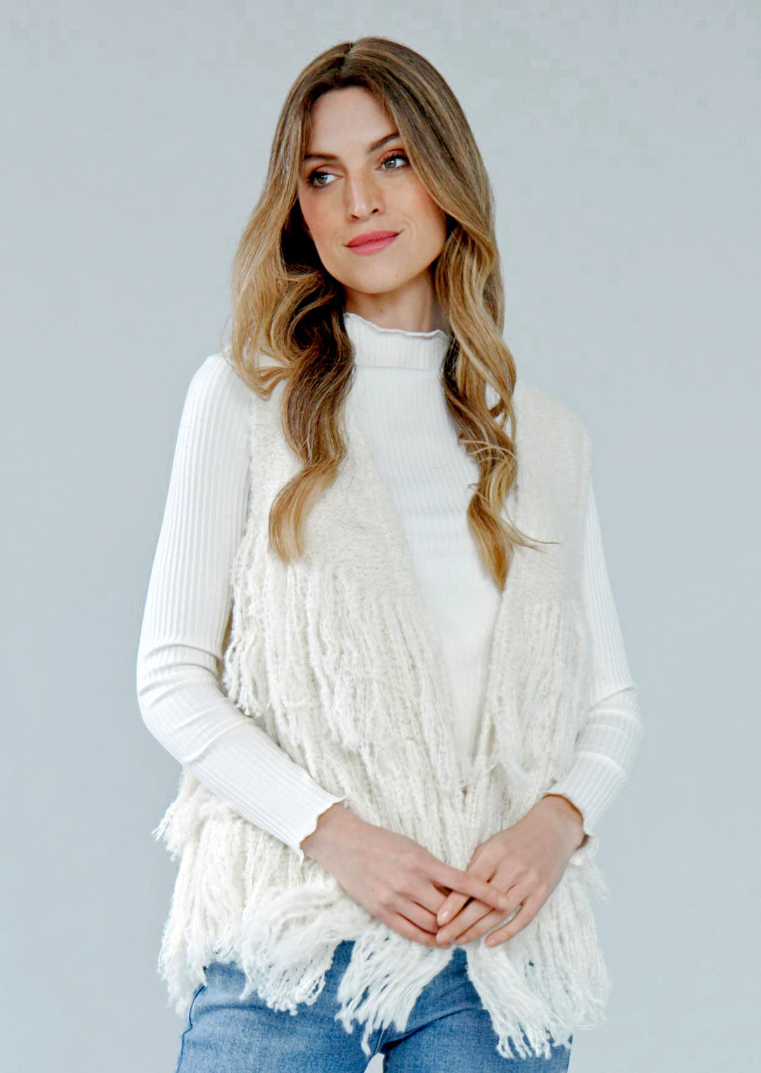 Kusi Alpaca Fringe Cardigan