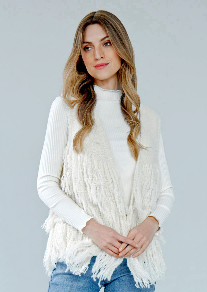 Kusi Alpaca Fringe Cardigan