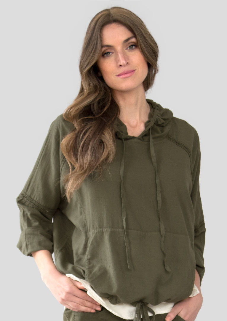 Elsie Long Sleeve Cotton Hoodie