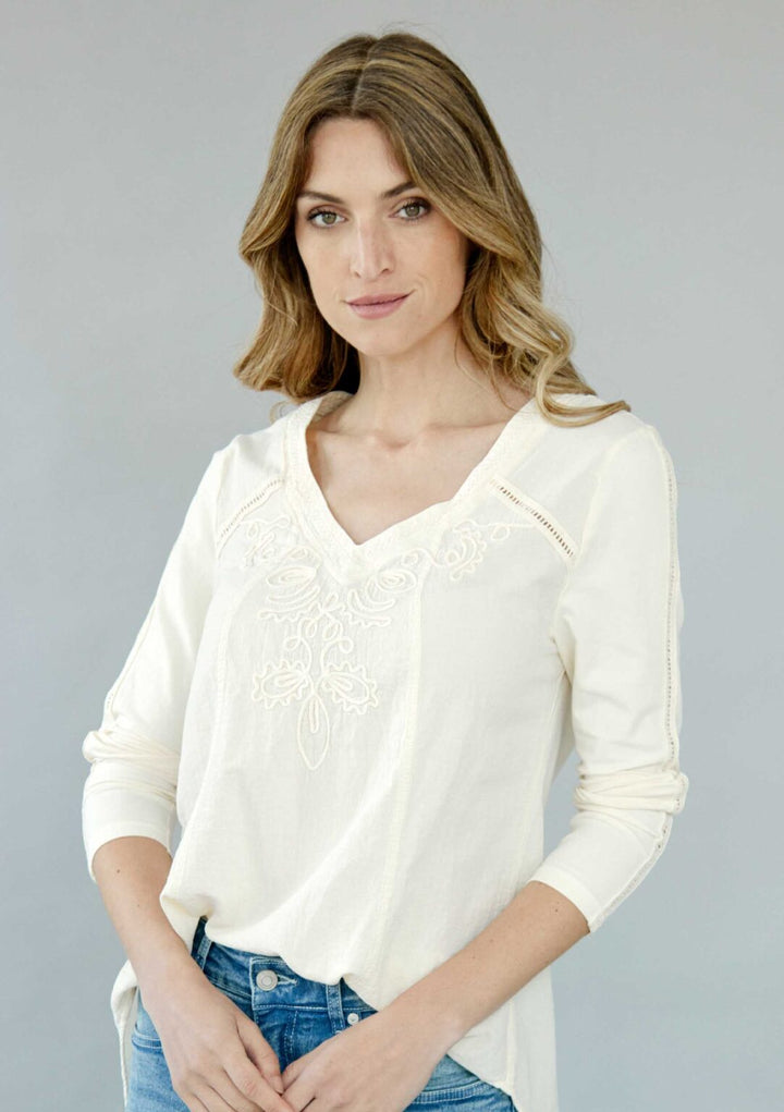 F18-705 Cataleya Long Sleeve Cotton Top