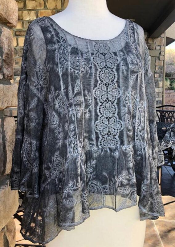 TPS-027 Fahari Embroidered Silk Top