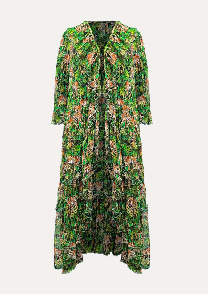 SP008  Anthea Silk Ruffled Duster