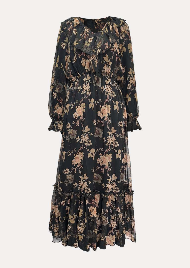 Themis Printed Silk Dress