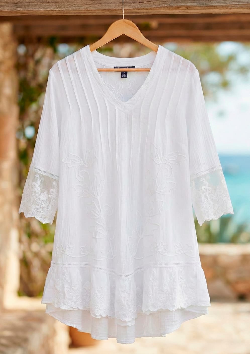 Plus Size Lola Cotton Tunic (S16-013W)