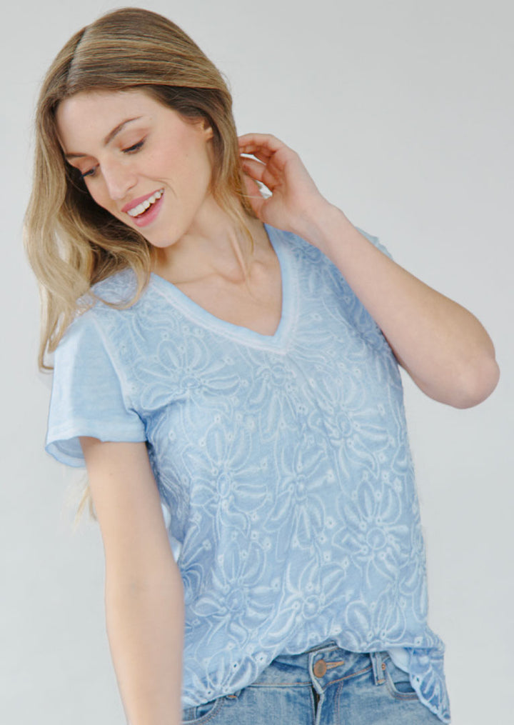 Alodi Embroidered Silk Top