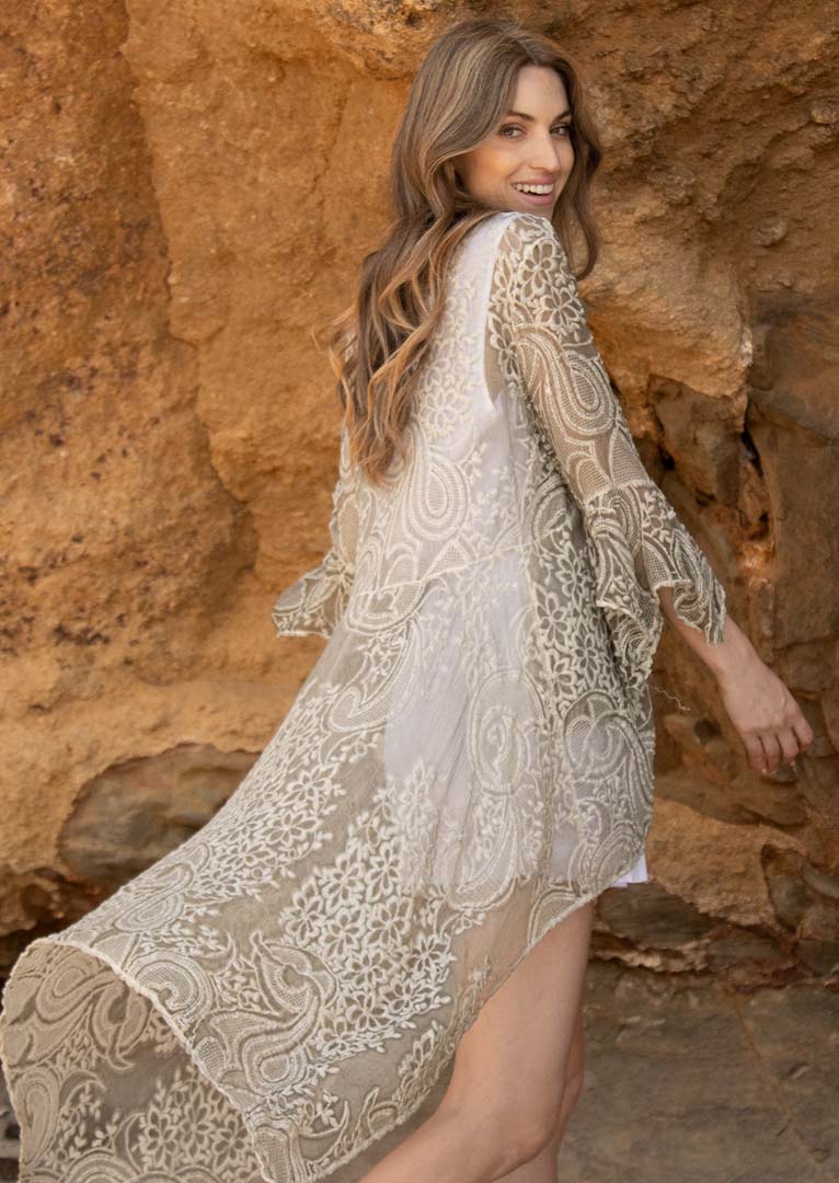 Arianthe Embroidered Silk Duster