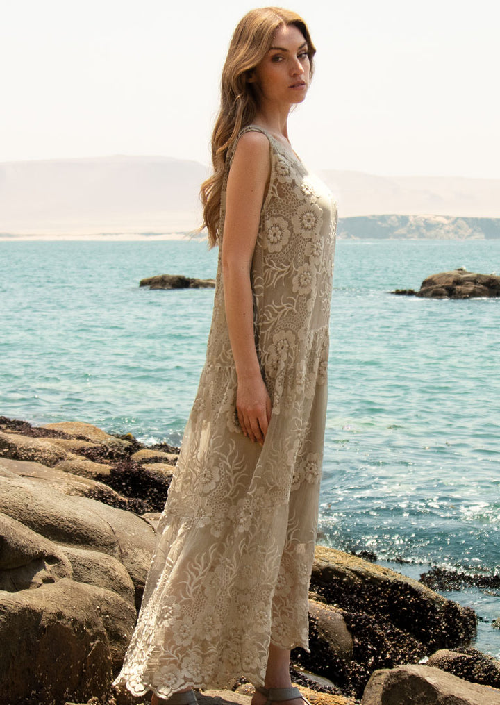 Zephyr Embroidered Silk Dress