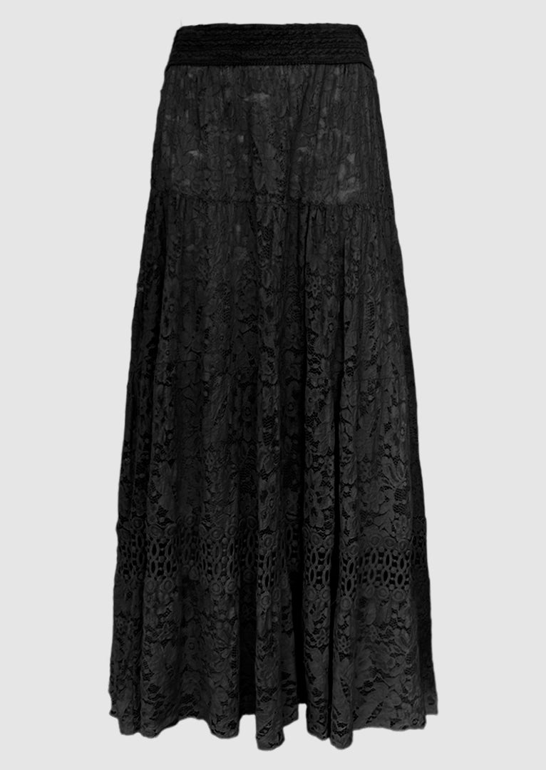 N7611 Luna Lace Maxi Skirt