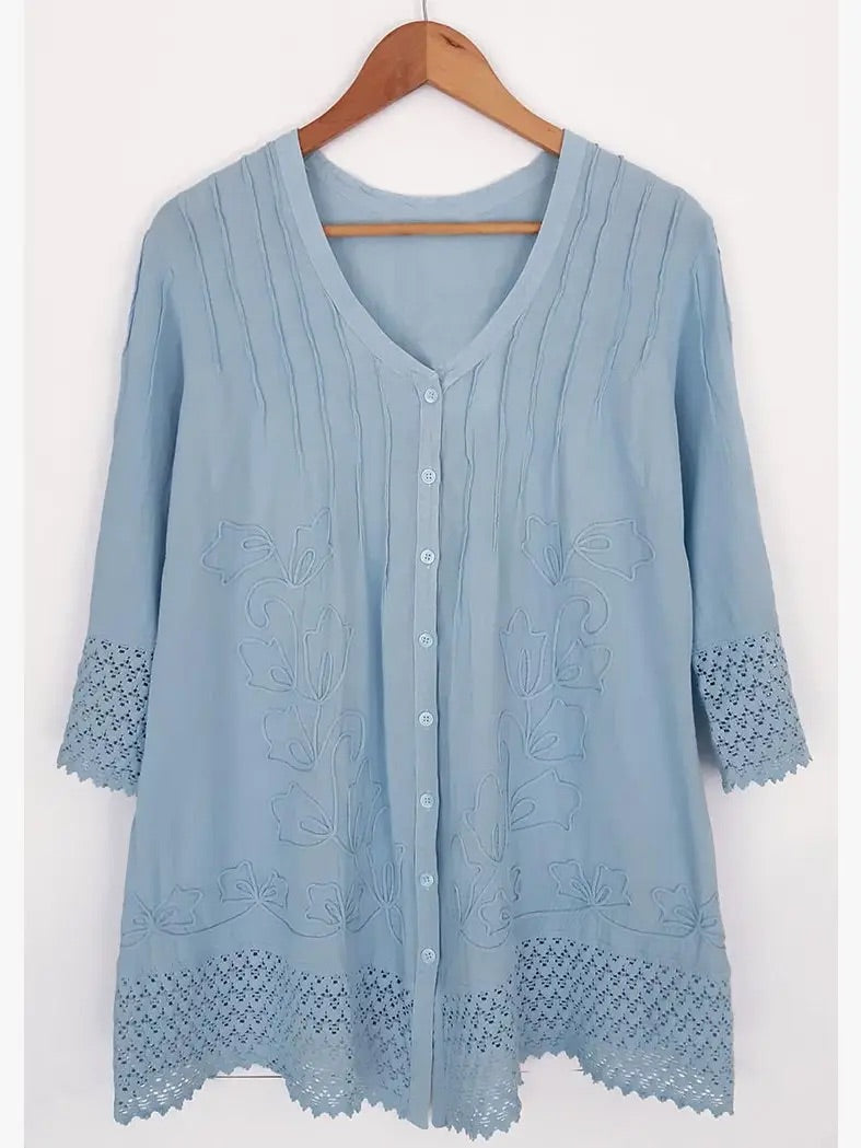 Plus Size Royal Cotton Tunic (S12-345)