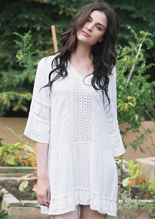 Merli 3/4 Sleeve Cotton Tunic