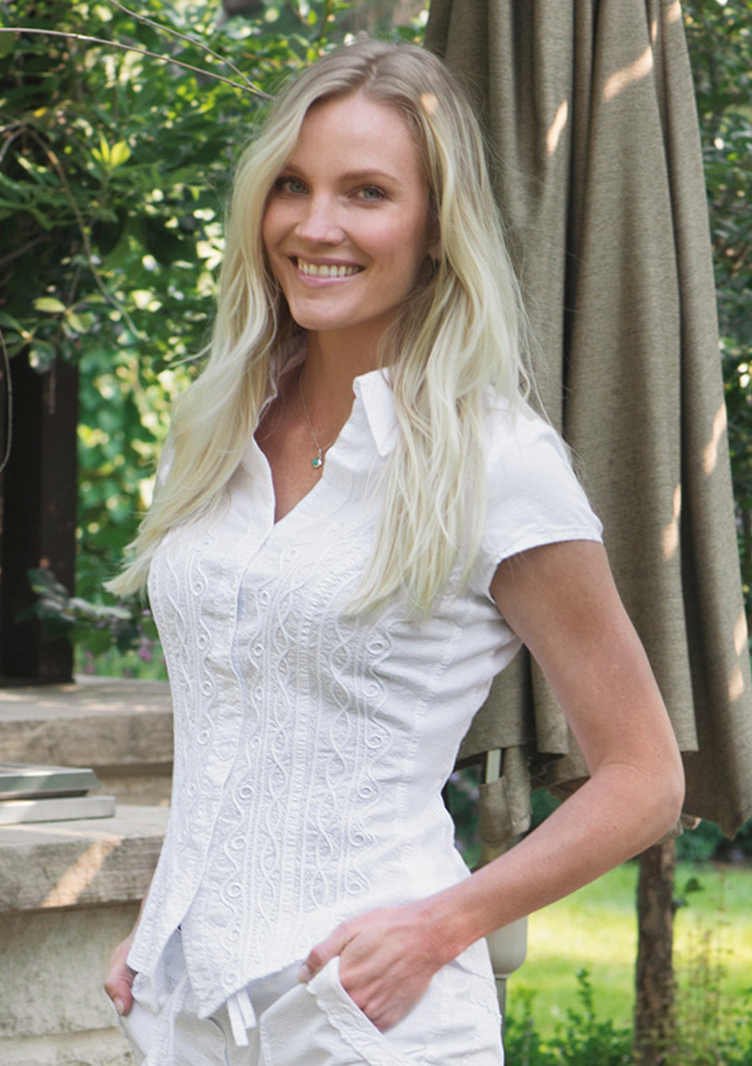 Alicia Cap Sleeve Cotton Top