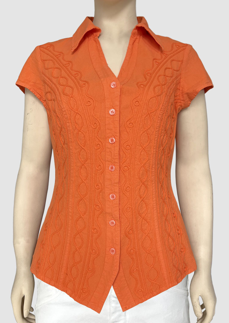 S16-028 Alicia Cap Sleeve Cotton Top