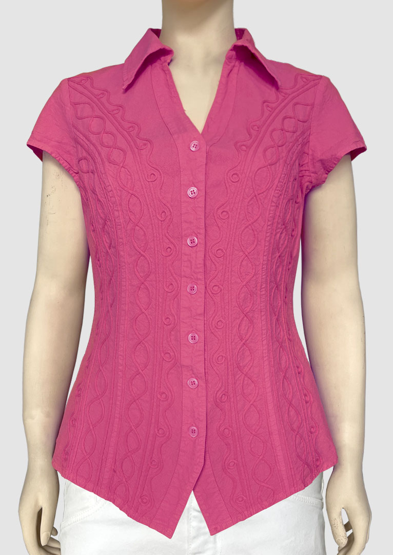 S16-028 Alicia Cap Sleeve Cotton Top