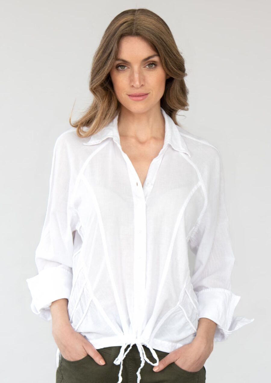 S19-749 Helena Long Sleeve Cotton Blouse