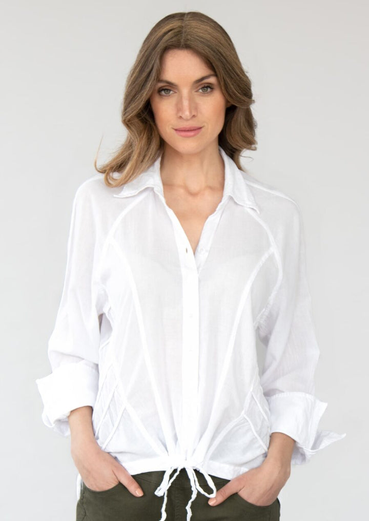 S19-749 Helena Long Sleeve Cotton Blouse