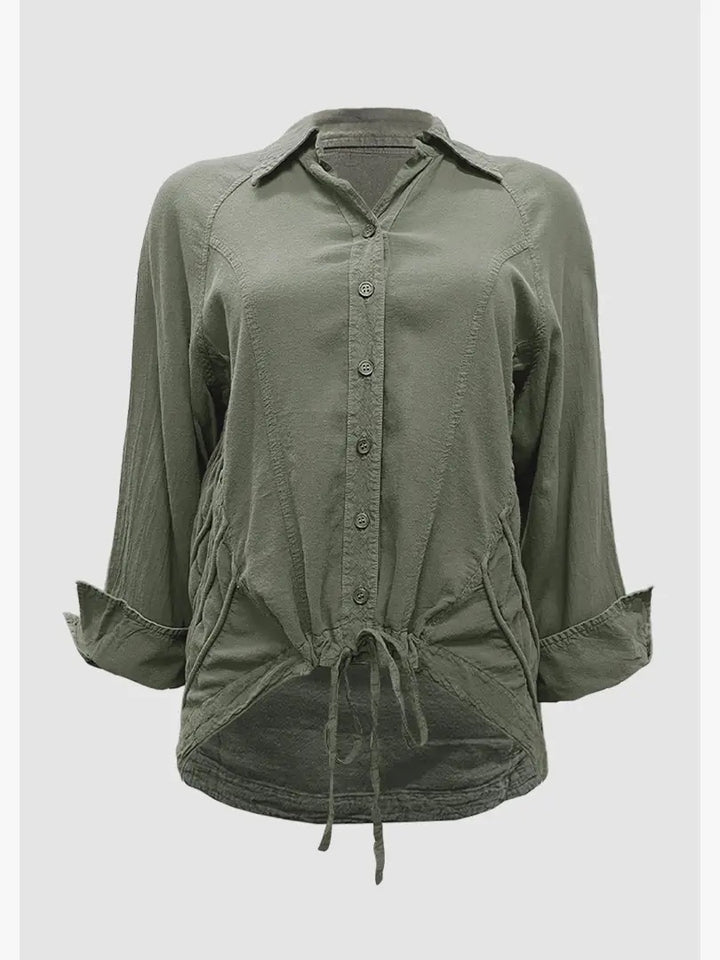 S19-749 Helena Long Sleeve Cotton Blouse