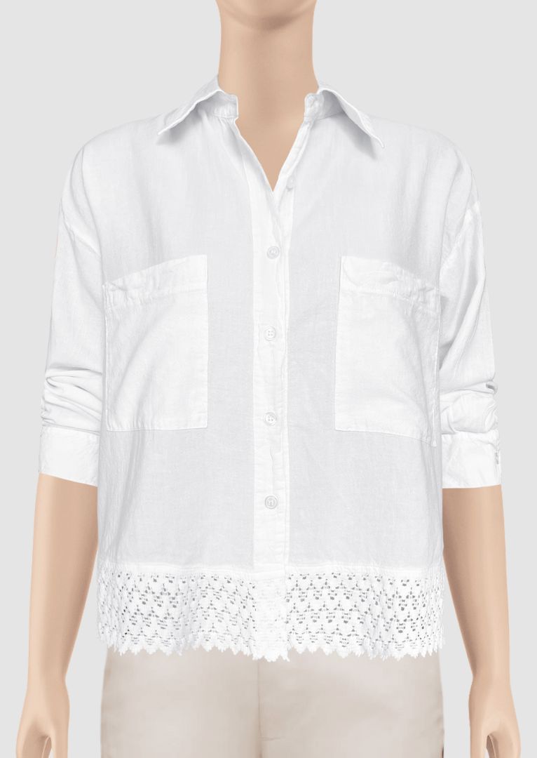 Silvana Long Sleeve Cotton Blouse