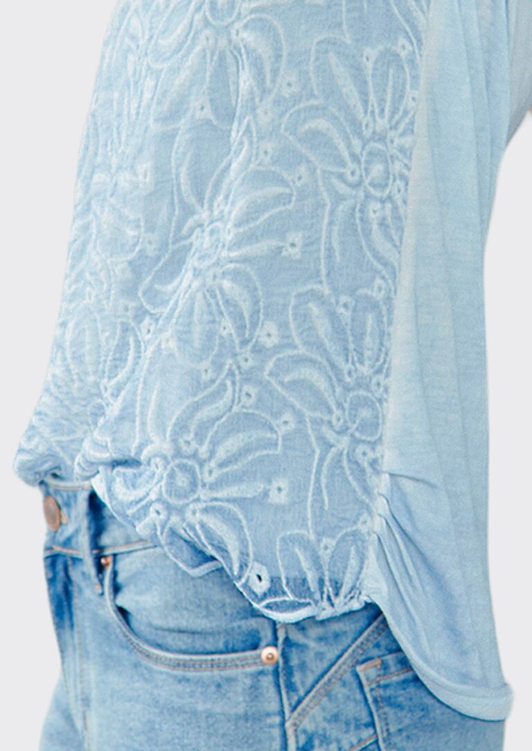 TP-228 Alodi Embroidered Silk Top