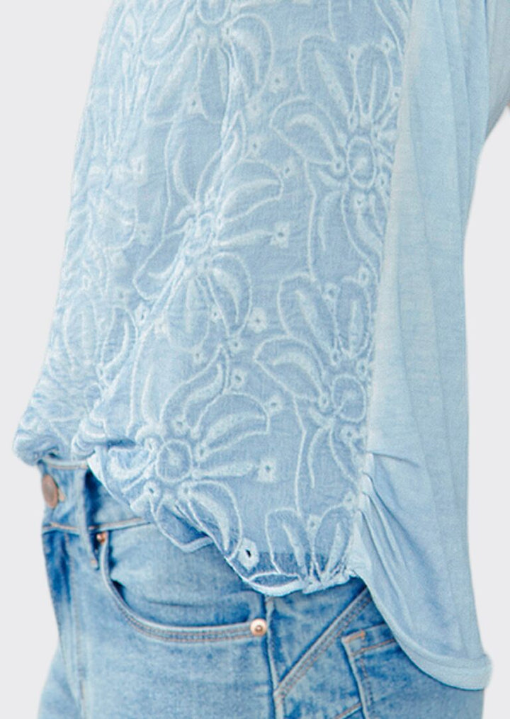 TP-228 Alodi Embroidered Silk Top