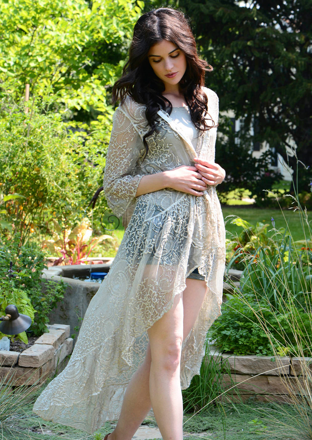Hera Embroidered Silk Duster