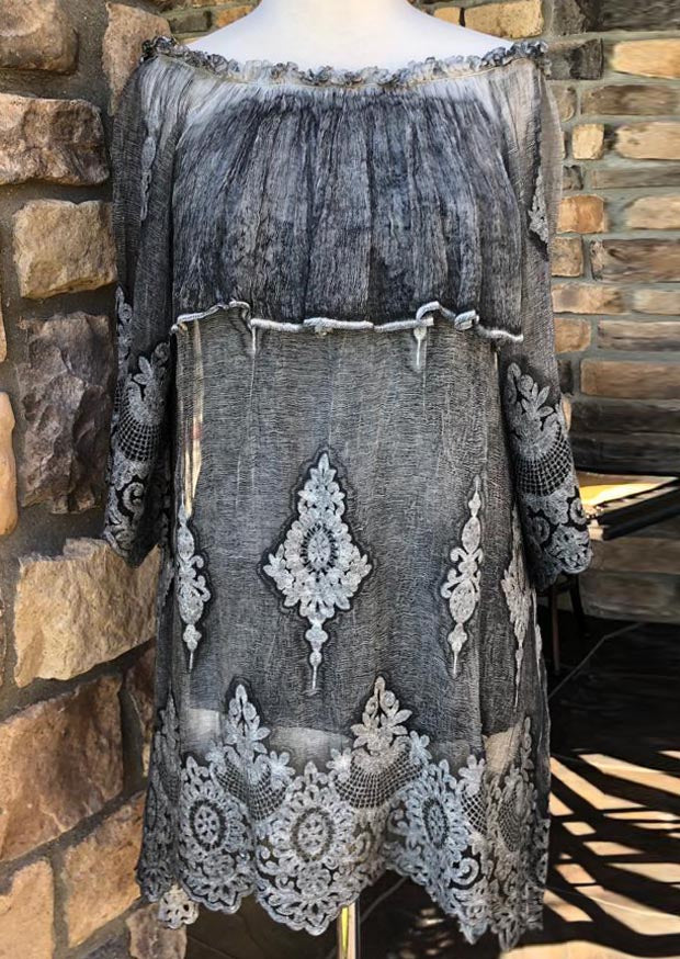 TPS-030 Neith Embroidered Silk Tunic