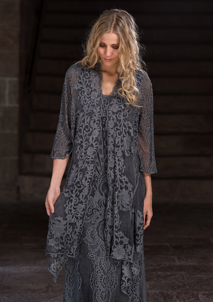 TPS-065 Marriot Embroidered Silk Cardigan