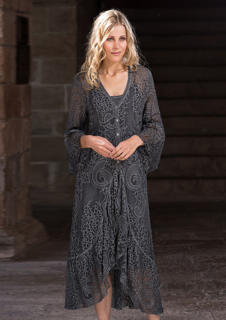 TPS-075 Majestic Embroidered Silk Tunic