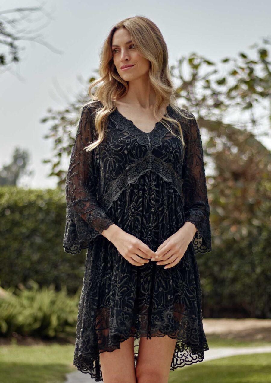 TPS-096 Eleonor Embroidered Silk Dress