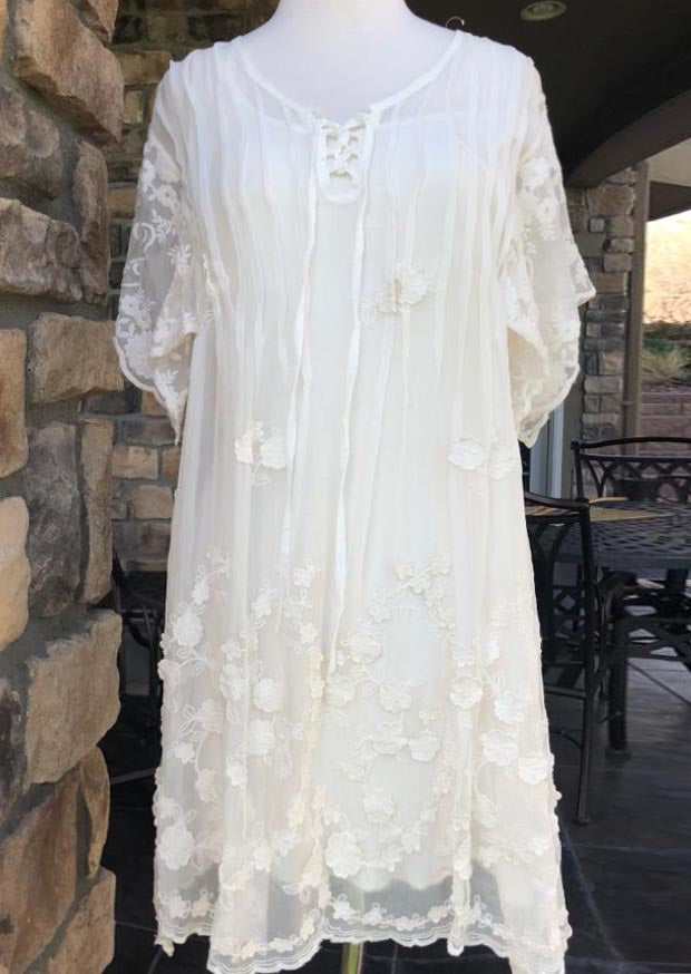 TPS-019 Paisley Embroidered Silk Tunic