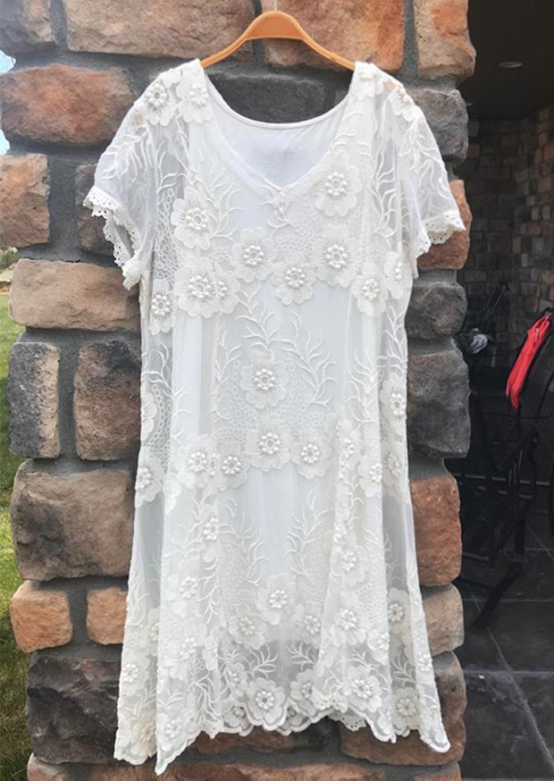 TPS-025 Grace Embroidered Silk Dress