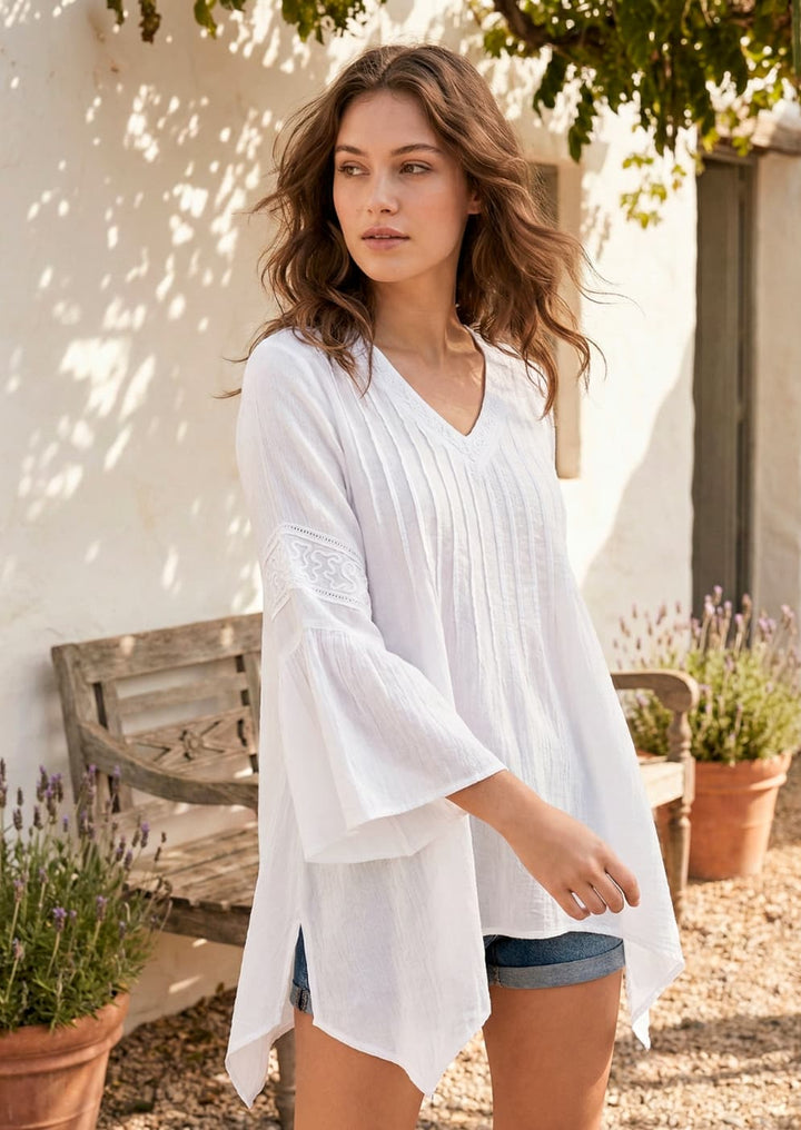 S19-739 Aitana Long Sleeve Cotton Top