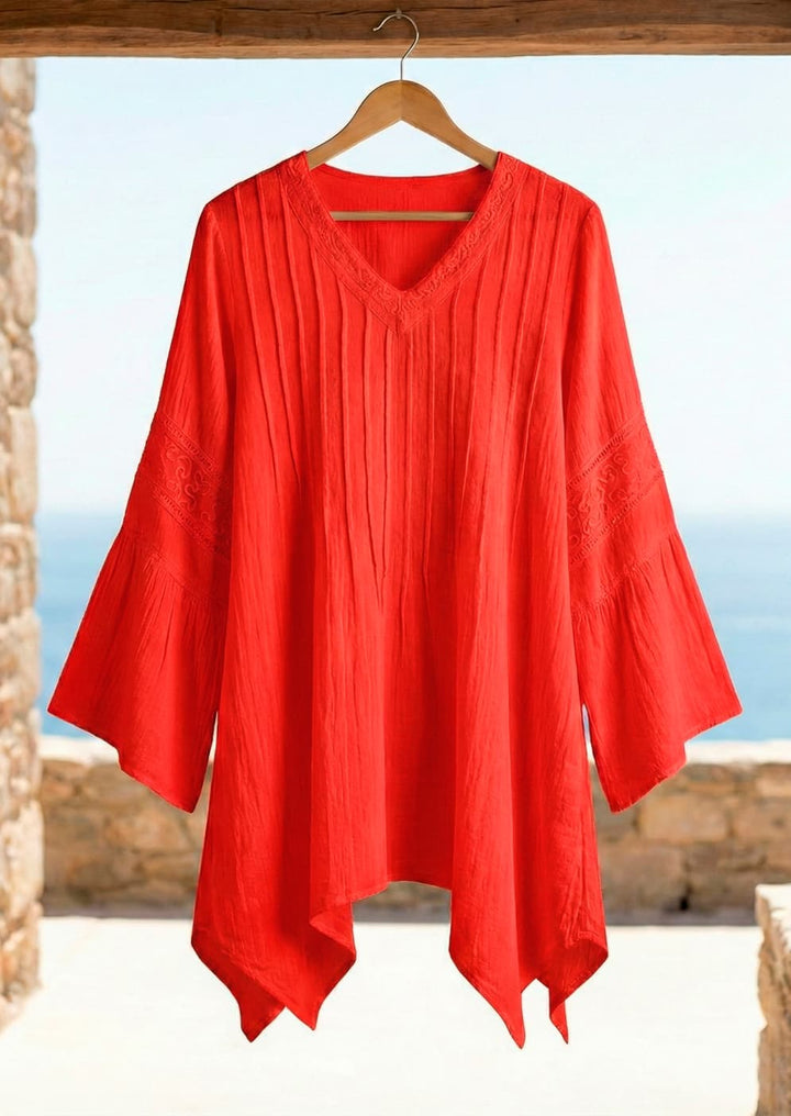 S19-739 Aitana Long Sleeve Cotton Top