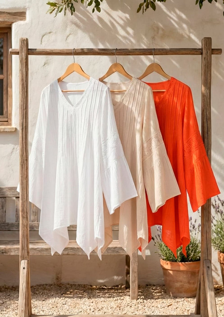 S19-739 Aitana Long Sleeve Cotton Top