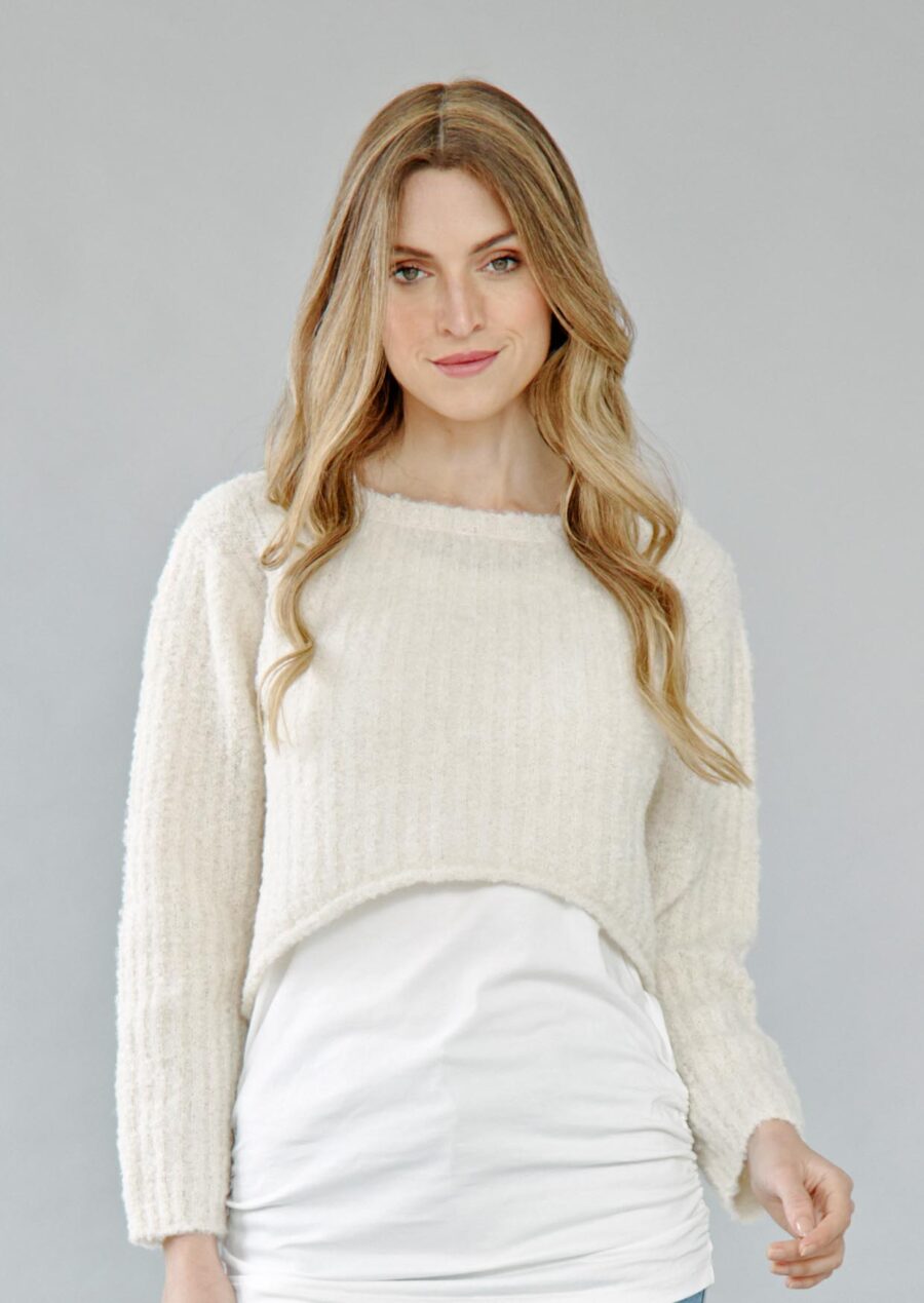 AL-006 Nina Alpaca Crop Sweater