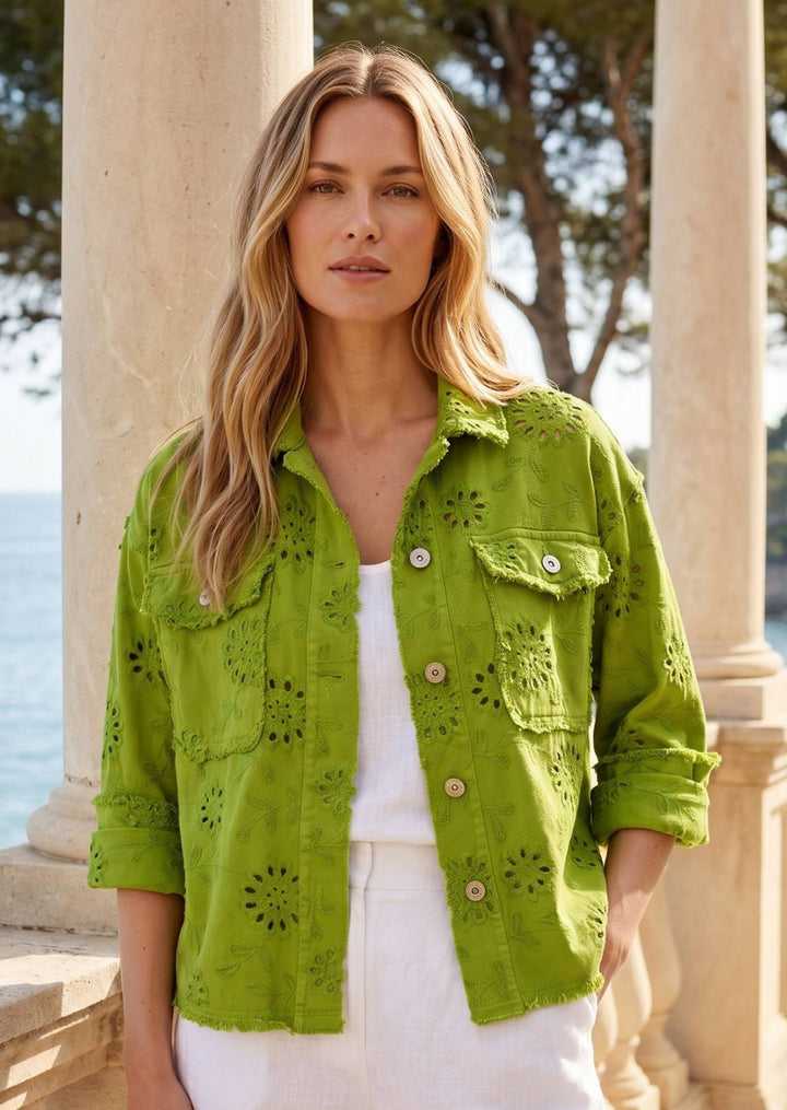 Y6209 Isaura Eyelet Cotton Jacket