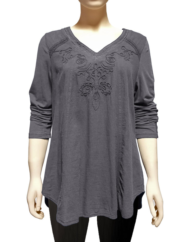 F18-705 Cataleya Long Sleeve Cotton Top