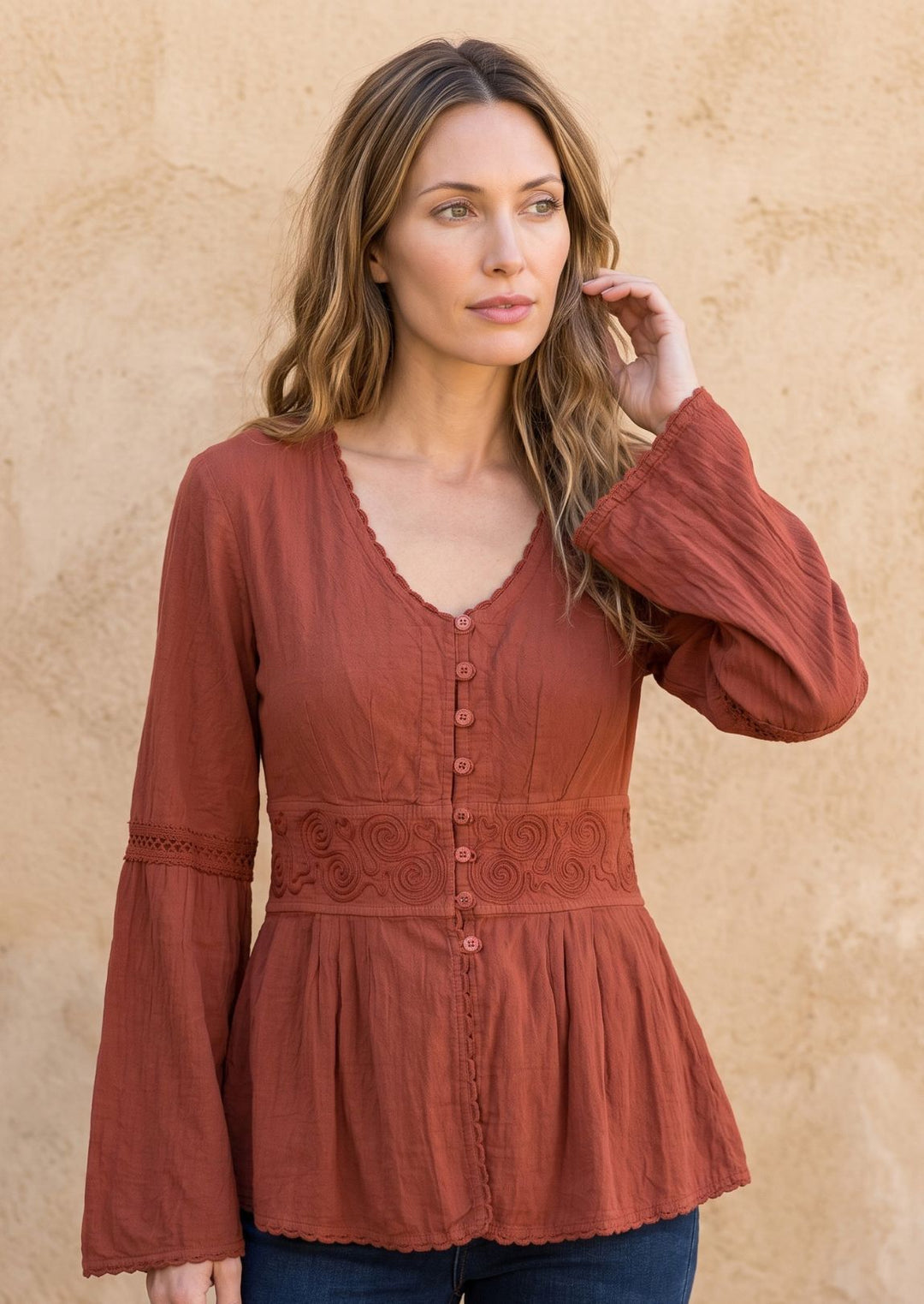 F19-778 Baronesy Cotton Blouse