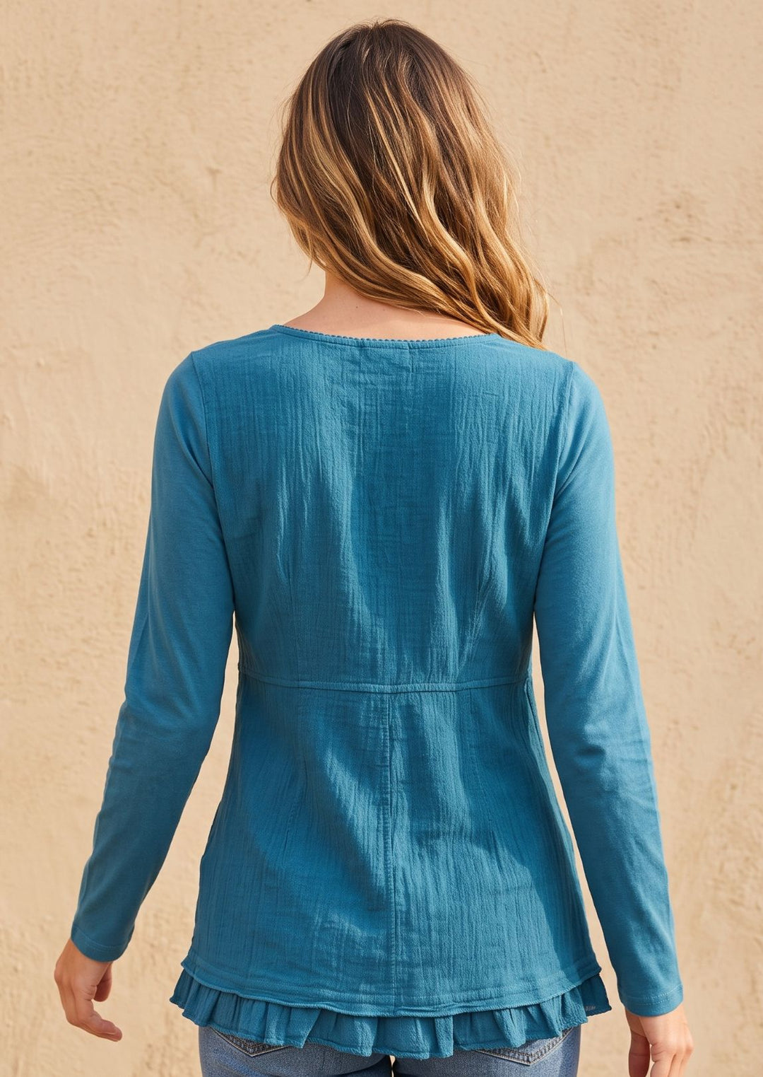 F19-788 Amelia Long Sleeve Cotton Top