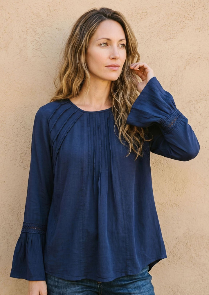F19-794 Fantasis Long Sleeve Cotton Top