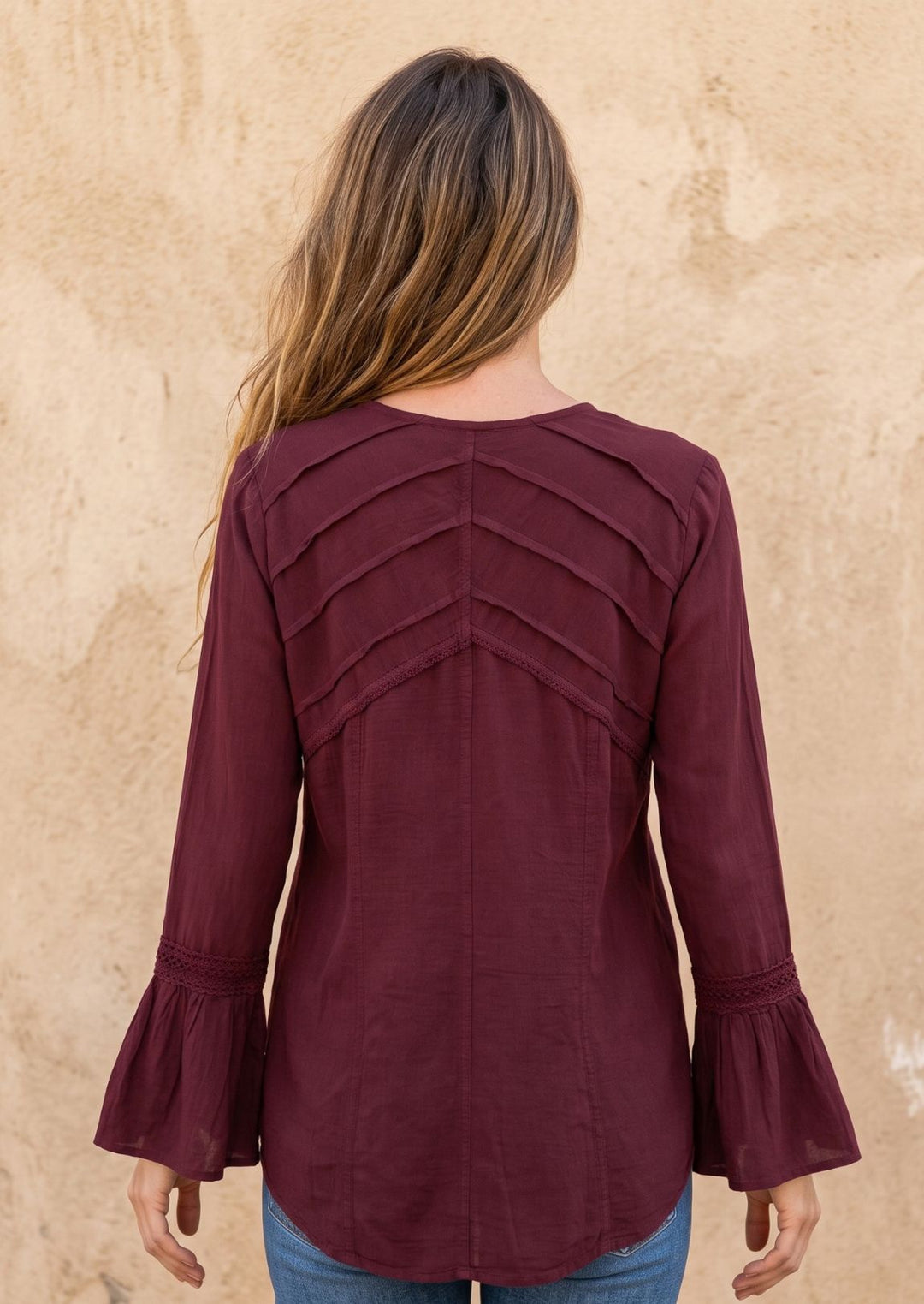F19-794 Fantasis Long Sleeve Cotton Top