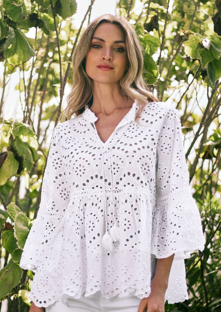 N8315 Vera Eyelet Cotton Top