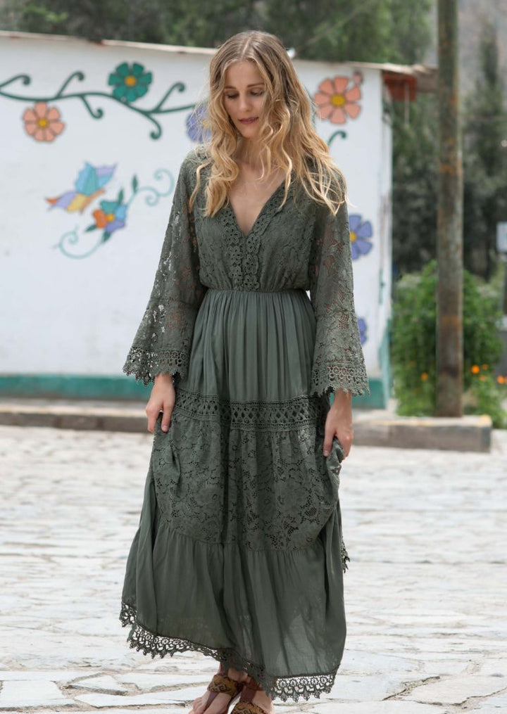 N8775 Artemis Lace Maxi Dress